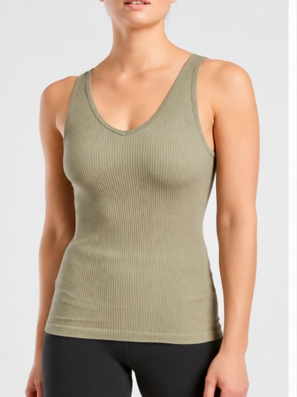 Athleta Recharge Tank Olive Green